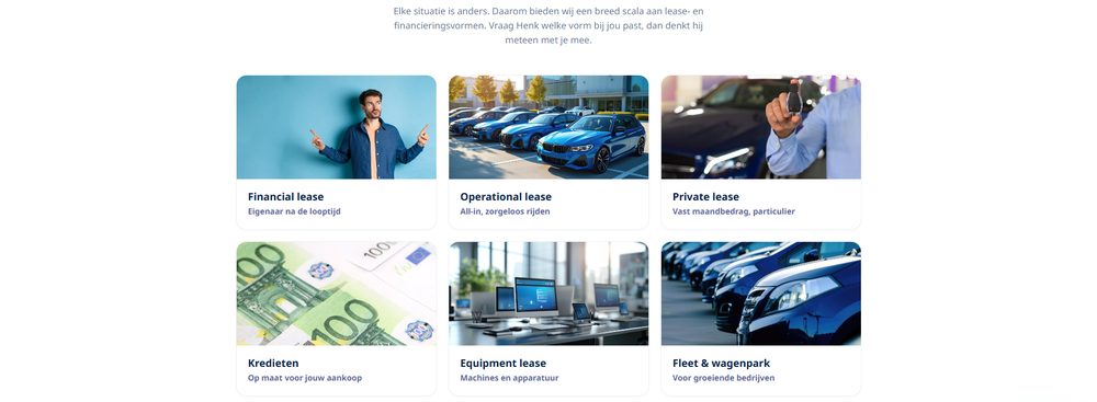 Het aanbod van lease- en financieringsvormen